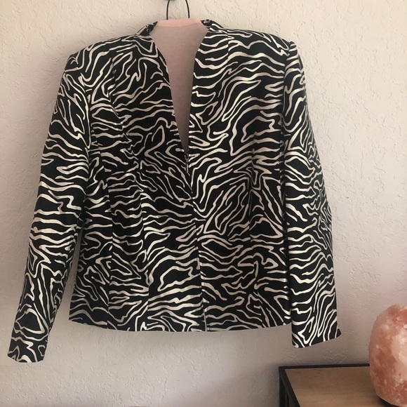 Talbots zebra print silk jacket - Picture 1 of 12